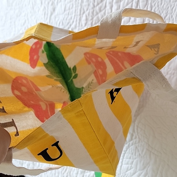 Kalalou Mushroom 100% Cotton Canvas Shoulder Bag One Size - Picture 6 of 8